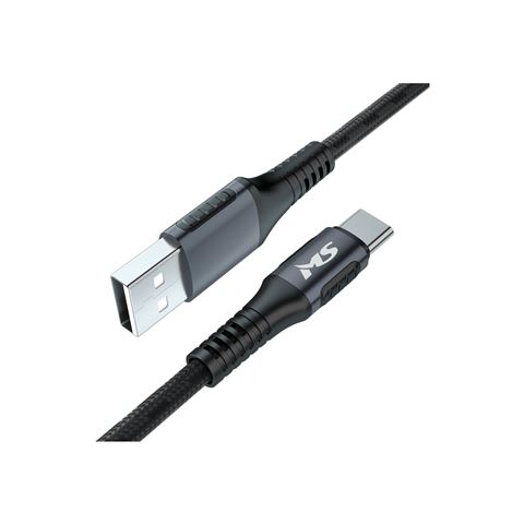 MS CABLE USB-A 2.0 -&gt;USB-C, 5A, 1m, black