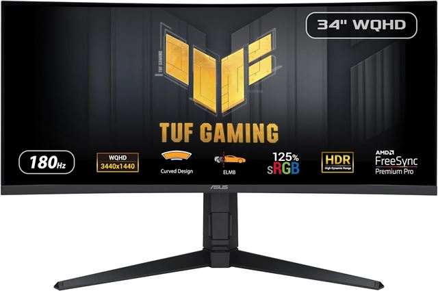 MON 34 AS VG34VQL3A TUF Gaming Curved 180Hz Curved VA DP HAS