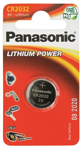 PANASONIC baterije CR-2032EL/1B Lithium Coin