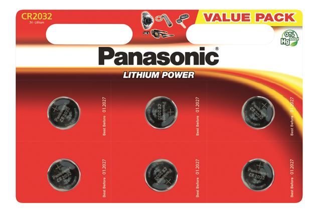 PANASONIC baterije CR-2032EL/6BP Lithium Coin