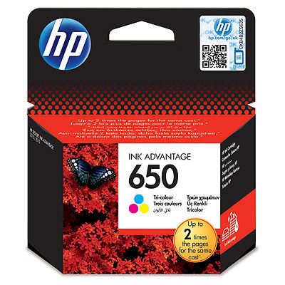 HP 650 Tri-color Ink Cartridge, CZ102AE