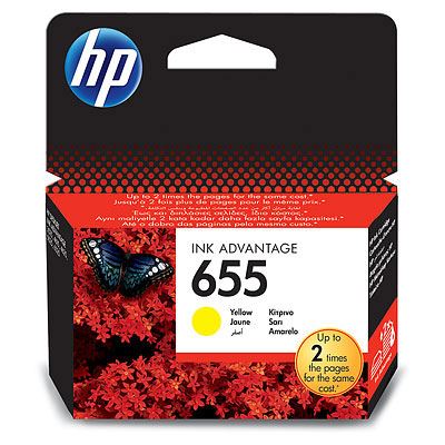 HP 655 Yellow Ink Cartridge, CZ112AE