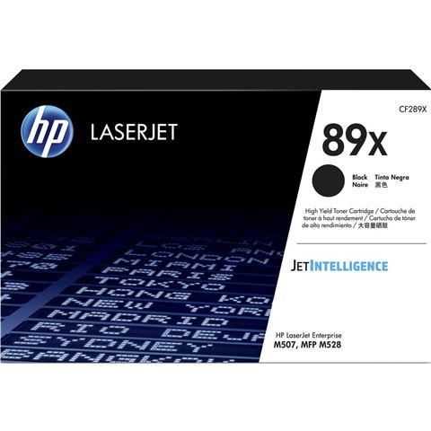 HP 89X Black LaserJet Toner Cartridge, CF289X