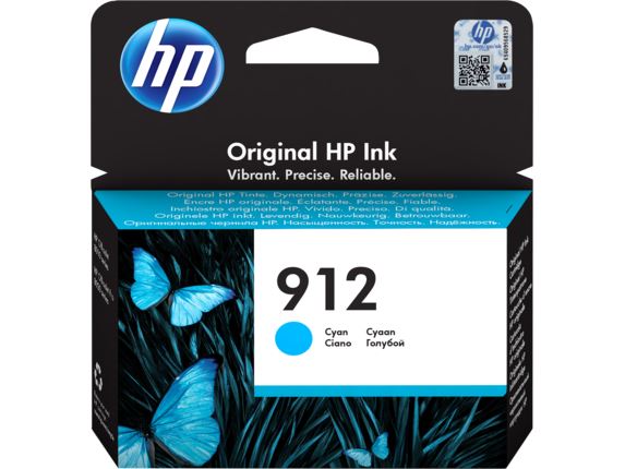 HP 912 Cyan Ink Cartridge, 3YL77AE