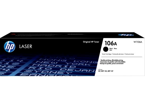 Toner HP 106A Black Laser Toner Cartridge, W1106A