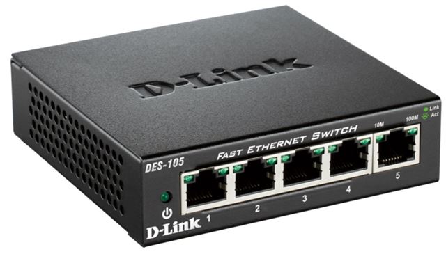 D-Link switch neupravljivi,DES-105/E (metalno kućište)