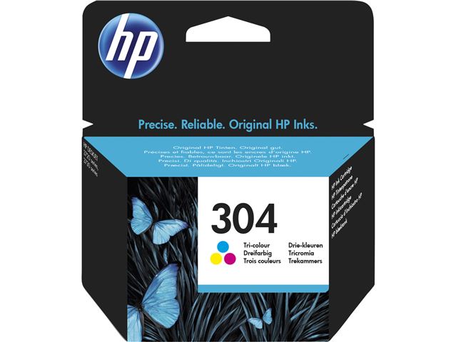 HP 304 Tri-color Ink Cartridge, N9K05AE
