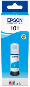 Epson Tinta 101 EcoTank Cyan ink bottle, C13T03V24A