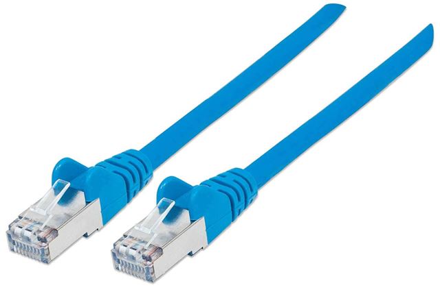 Network Cable, Cat6 compatible, CCA, U/UTP, PVC, 1 m, Blue