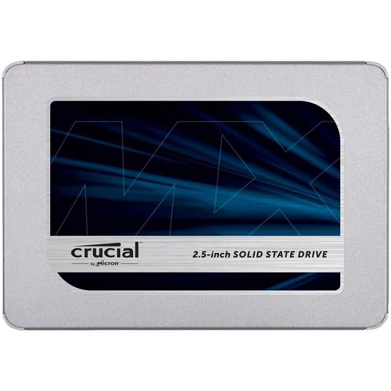 CRUCIAL MX500 2TB SSD, 2.5” 7mm (with 9.5mm adapter), SATA 6 Gbit/s, Read/Write: 560 MB/s / 510 MB/s, Random Read/Write IOPS 95K/90K