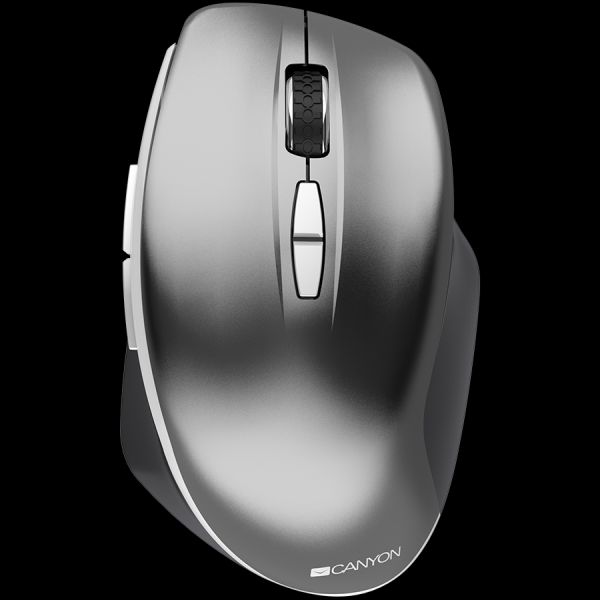 Canyon  2.4 GHz  Wireless mouse ,with 7 buttons, DPI 800/1200/1600, Battery:AAA*2pcs  ,Dark gray72*117*41mm 0.075kg