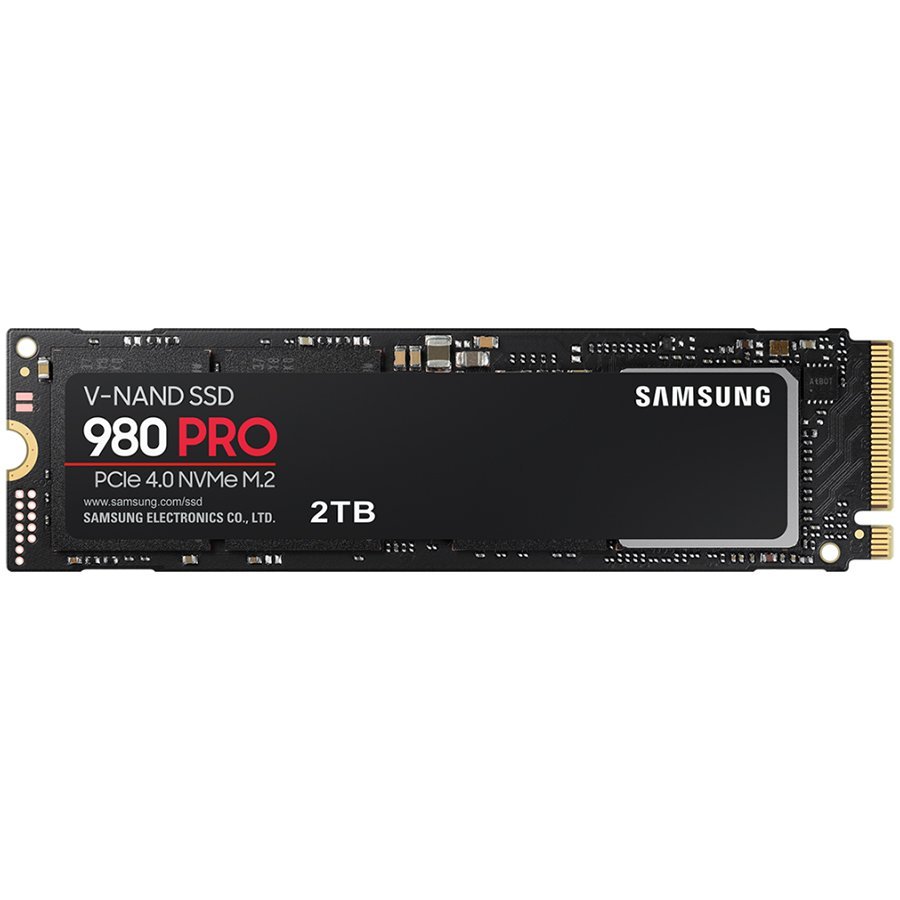 Samsung SSD 980 Pro 2TB with Heatsink M.2 PCIE Gen 4.0 NVME 1.3c PCIEx4, 7000/5000 MB/s, 1200TBW, 5yrs