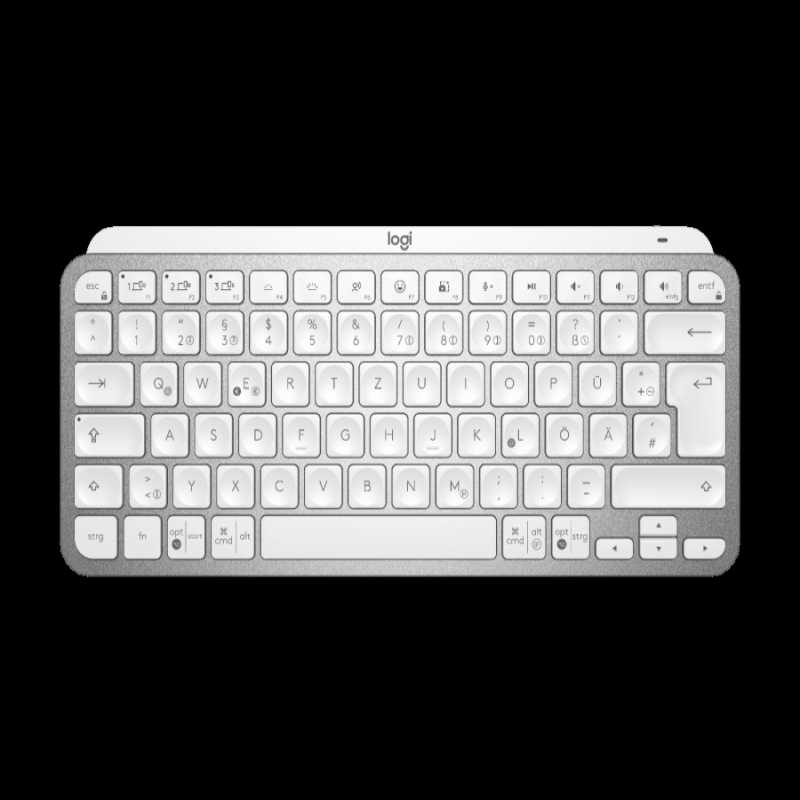 LOGITECH MX Keys Mini Minimalist Wireless Illuminated Keyboard - PALE GREY - US INT'L - 2.4GHZ/BT - INTNL