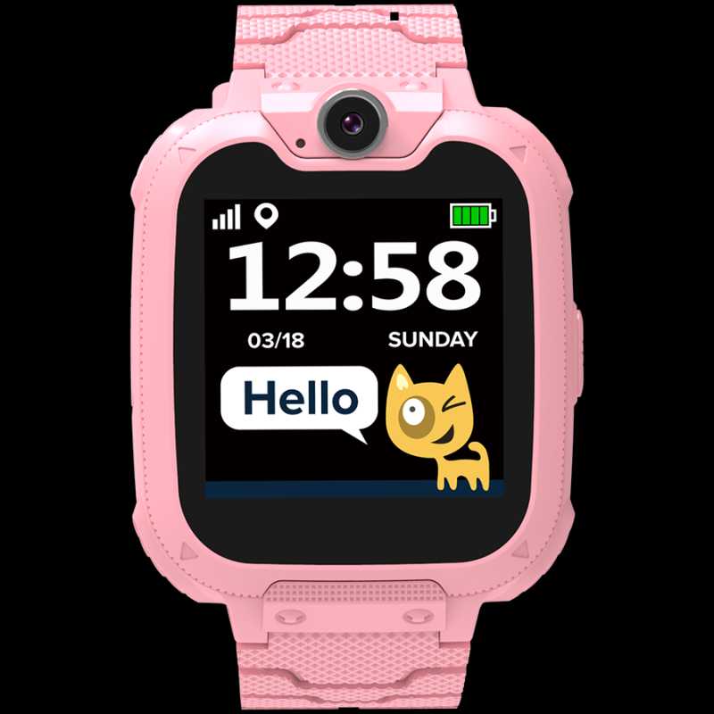 CANYON Kids smartwatch, 1.54 inch colorful screen, Camera 0.3MP, Mirco SIM card, 32+32MB, GSM(850/900/1800/1900MHz), 7 games inside, 380mAh battery, compatibility with iOS and android, red, host: 54*4