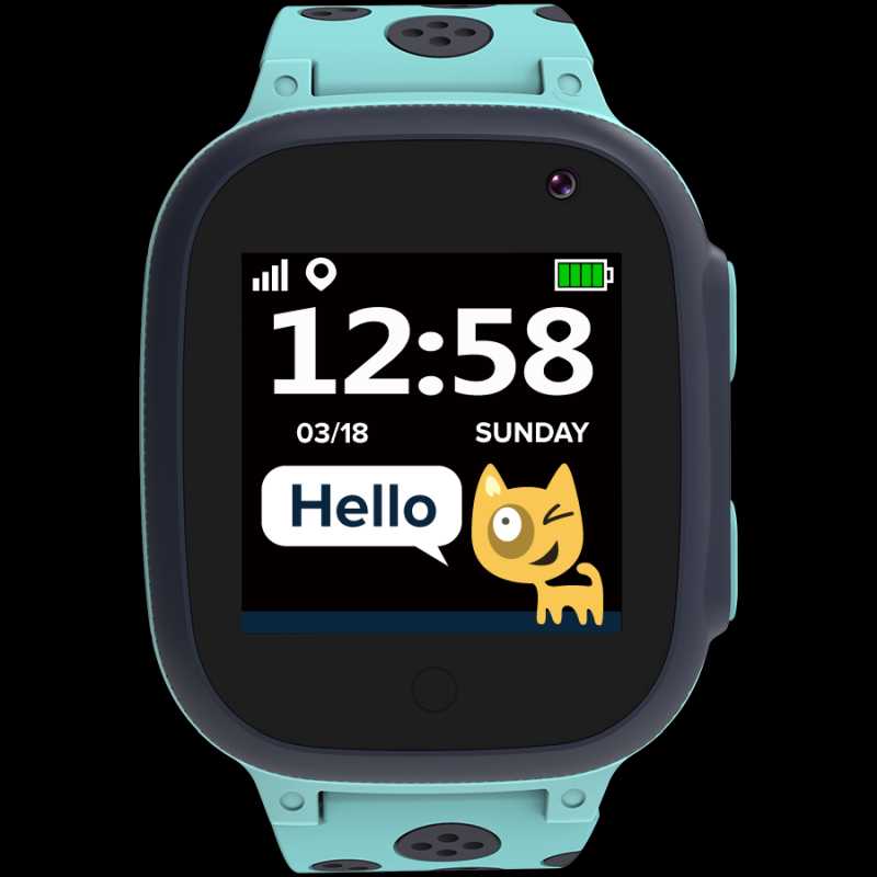 Kids smartwatch, 1.44 inch colorful screen,  GPS function, Nano SIM card, 32+32MB, GSM(850/900/1800/1900MHz), 400mAh battery, compatibility with iOS and android, Blue, host: 52.9*40.3*14.8mm, strap: 2