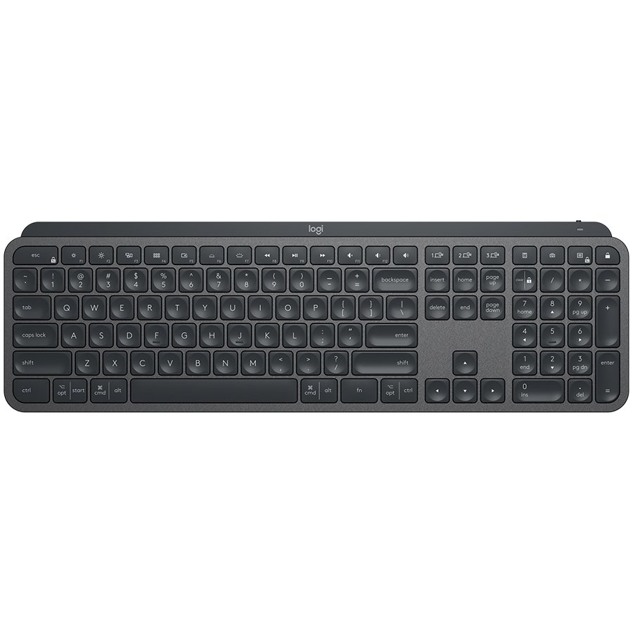 LOGITECH MX Mechanical Wireless Illuminated Performance Keyboard - GRAPHITE - US INT'L - 2.4GHZ/BT - EMEA - CLICKY