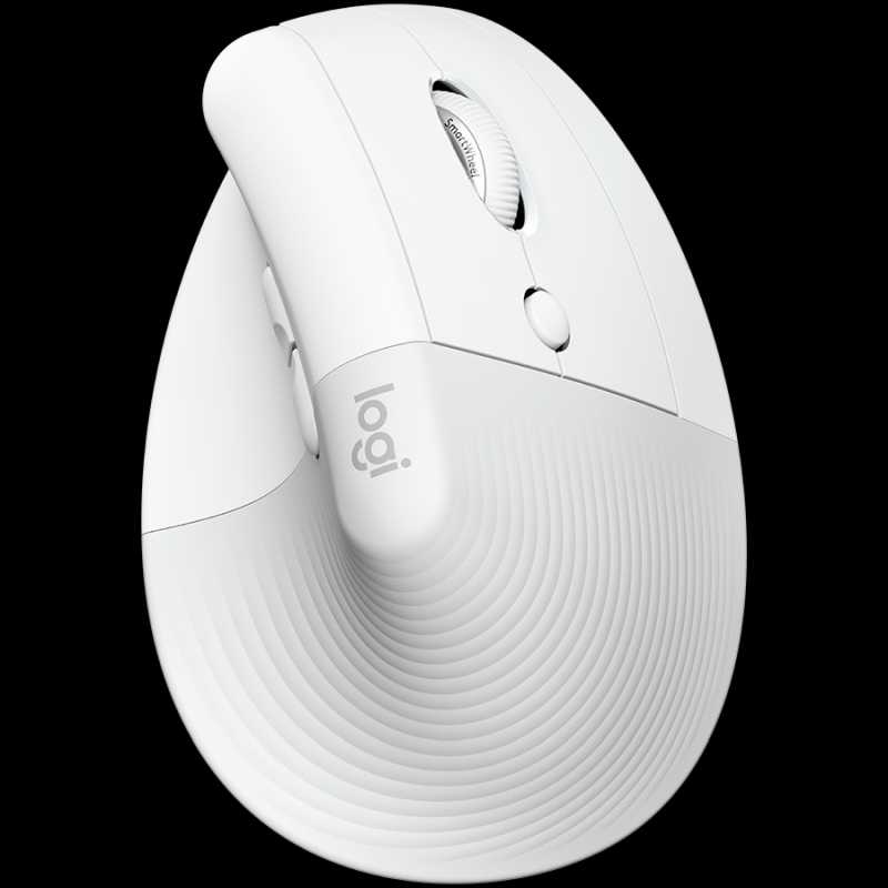 LOGITECH Lift Vertical Ergonomic Mouse - OFF-WHITE/PALE GREY - 2.4GHZ/BT - EMEA - ON+OFFLINE,B2C