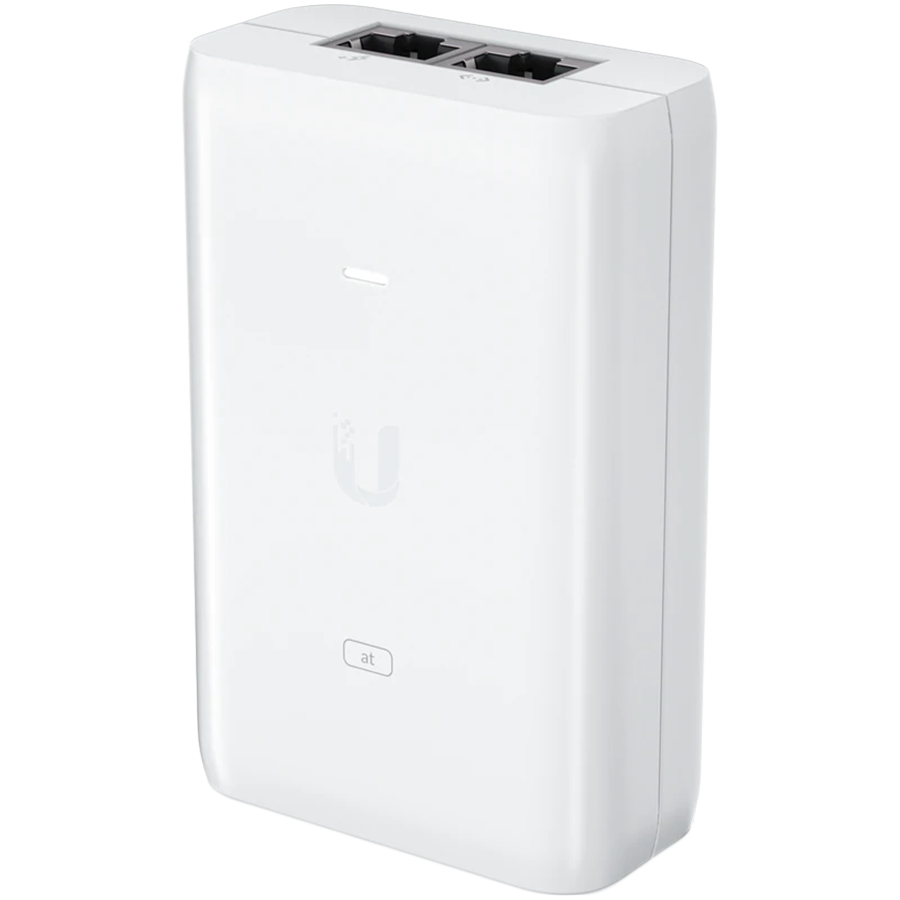 U-POE-AT is designed to power 802.3at PoE+ devices. It delivers up to 30W of PoE+ that can be used to power U6-LR-EU and U6-PRO-EU and other devices that adhere to the 802.3at PoE+ standard, while als