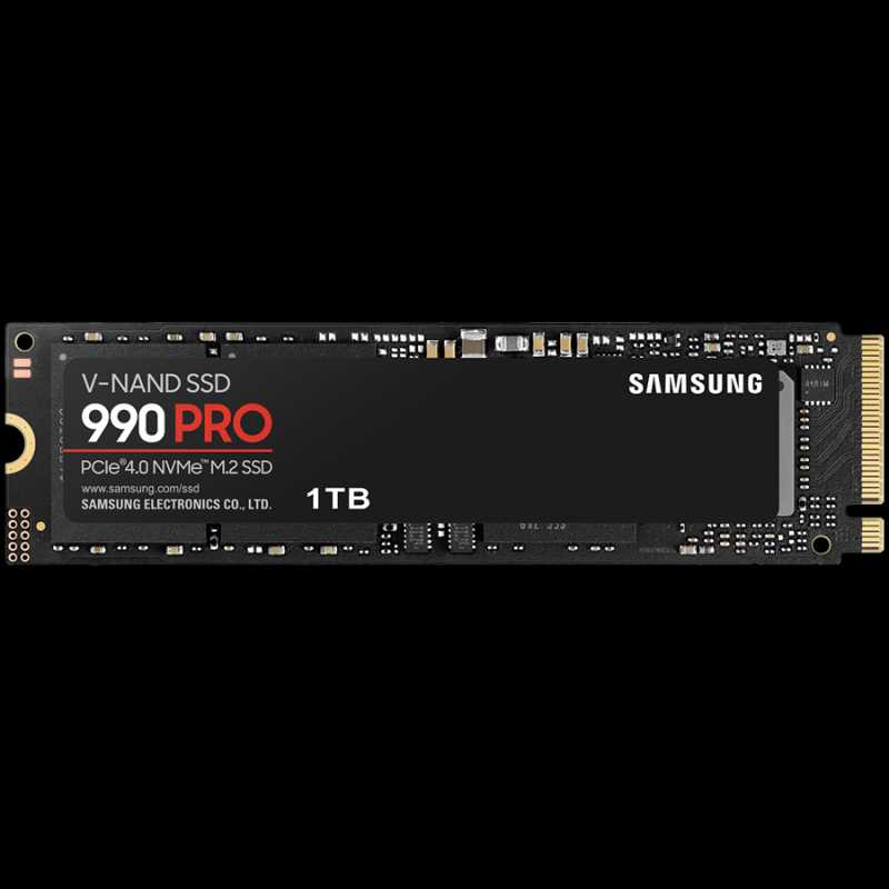 Samsung SSD 1TB M.2 PCIEx4 PCI Gen4.0 990 Pro without Heatsink 600 TBW 5 yrs