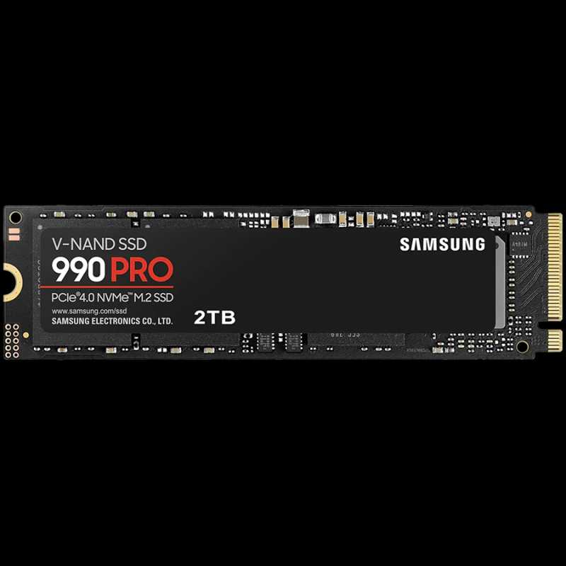 Samsung SSD 2TB M.2 PCIEx4 PCI Gen4.0 990 Pro without Heatsink 1200 TBW 5 yrs
