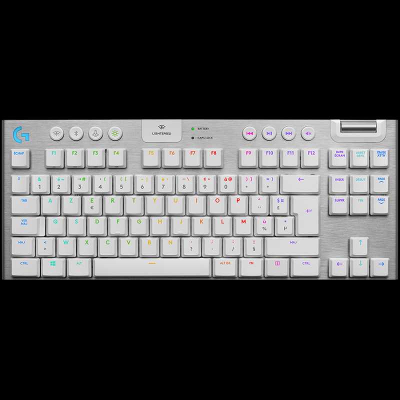 LOGITECH G915 TKL LIGHTSPEED Wireless Mechanical Gaming Keyboard - WHITE - US INT'L - TACTILE