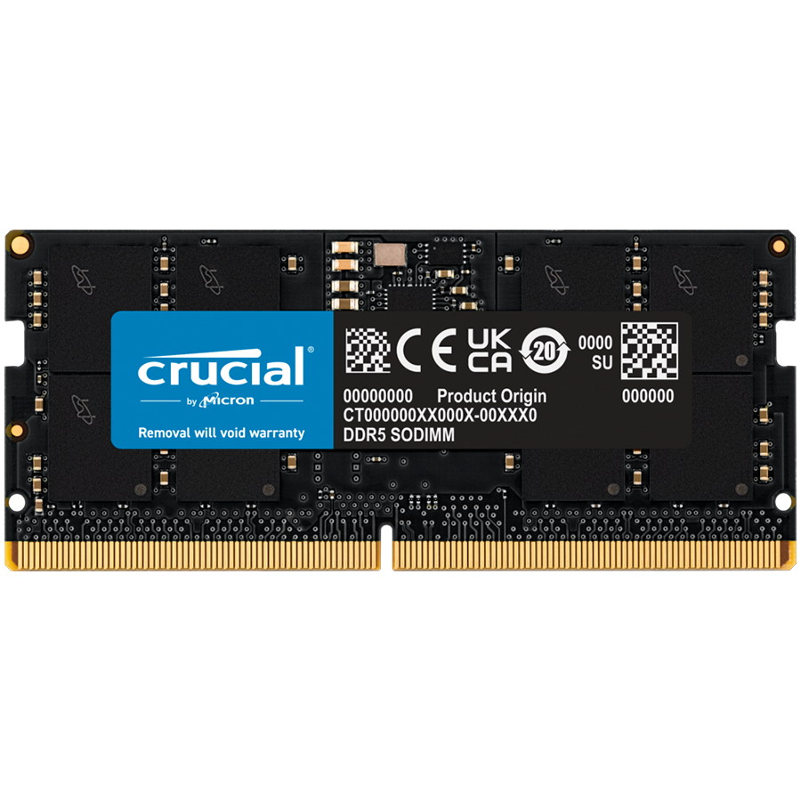 Crucial 32GB DDR5-5600 SODIMM CL46 (16Gbit), EAN: 649528929952