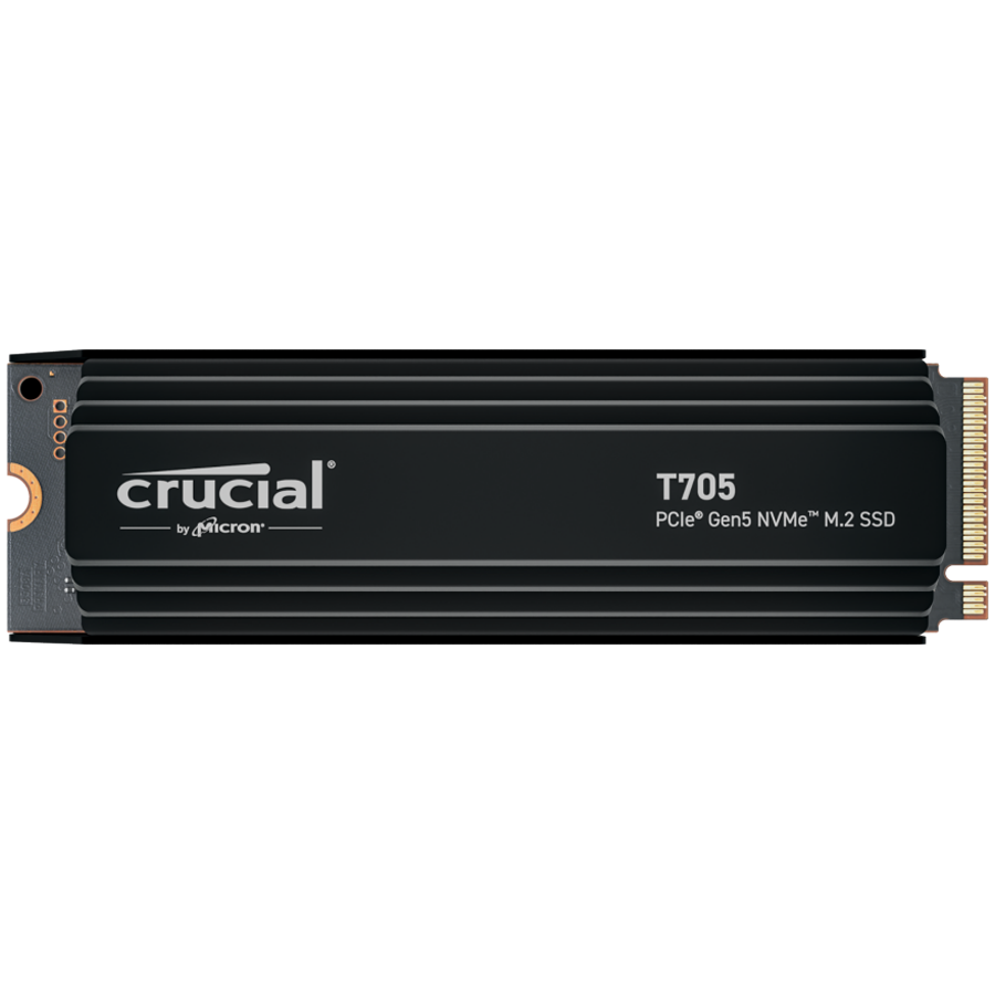 Crucial T705 2TB PCIe Gen5 NVMe M.2 SSD with heatsink, EAN: 649528940339