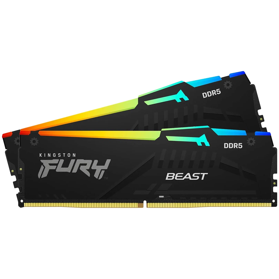 Kingston 16GB 5600MT/s DDR5 CL40 DIMM (Kit of 2) FURY Beast RGB XMP, EAN: 740617328486