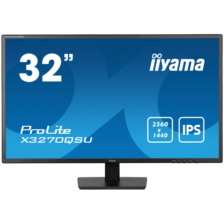 IIYAMA Monitor LED X3270QSU-B1 31.5" IPS WQHD 2560 x 1440 @100Hz 250 cd/m2 1200:1 3ms HDMI DP USB Hub Tilt