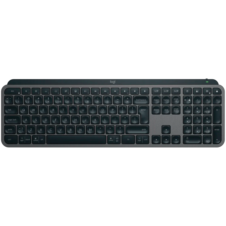 LOGITECH MX Keys S - GRAPHITE - UK - BT - INTNL-973 - PLUS PALMREST