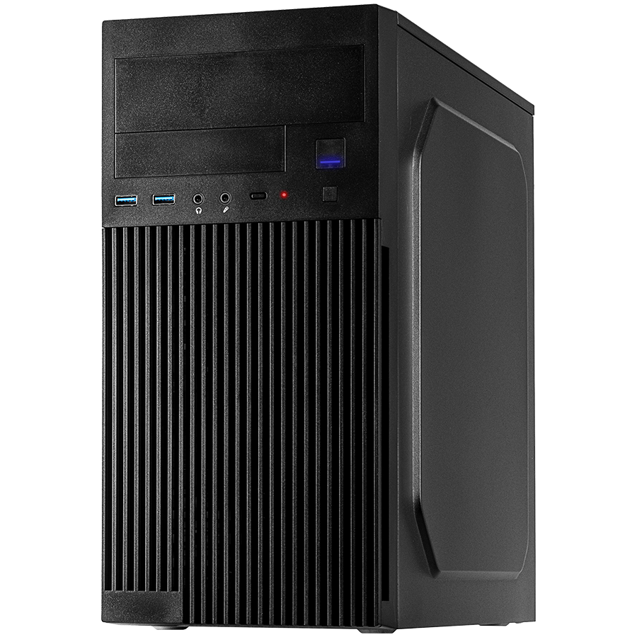 Inter-Tech PC Chassis IT-6521 Straight, mATX, 1x 5.25" external, 2x 3.5" int. & ext., 3x 2.5 internal, 2x USB 3.0, mATX MB, ATX PSU, 170 x 355 x 354mm (WxDxH), Dark Gray