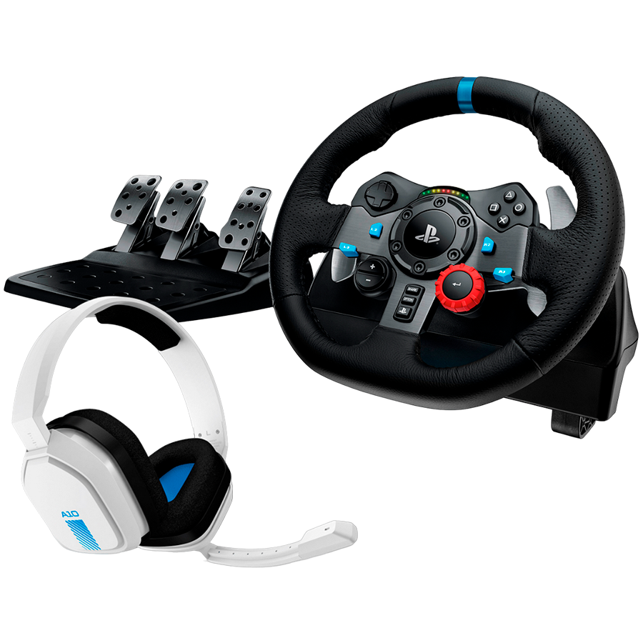 LOGITECH G29 Driving Force Racing Wheel for PlayStation5 and PlayStation4 - WHITE - USB
