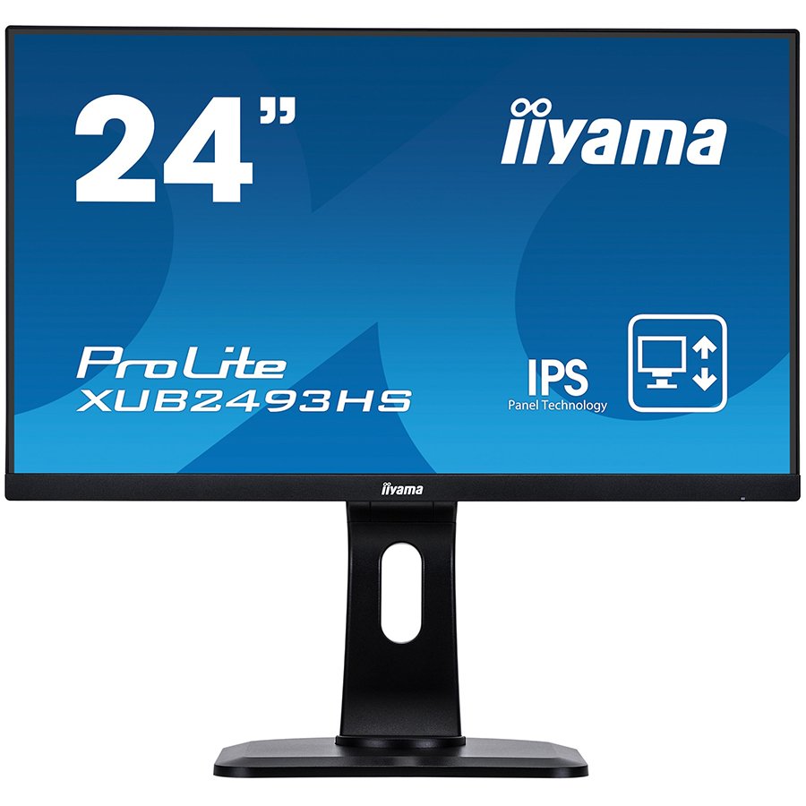 24" ETE IPS-panel, 1920x1080, 15cm Height Adj. Stand, 4ms, 250cd/m2, Speakers, HDMI, DisplayPort (23,8" VIS)