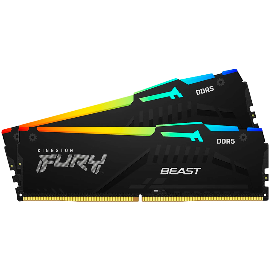 Kingston 64GB 6400MT/s DDR5 CL32 DIMM (Kit of 2) FURY Beast RGB EXPO