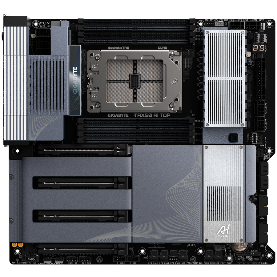 GIGABYTE Mainboard Desktop TRX50 AI TOP 2B, AMD Ryzen Threadripper PRO 7000 series/ Ryzen Threadripper 7000