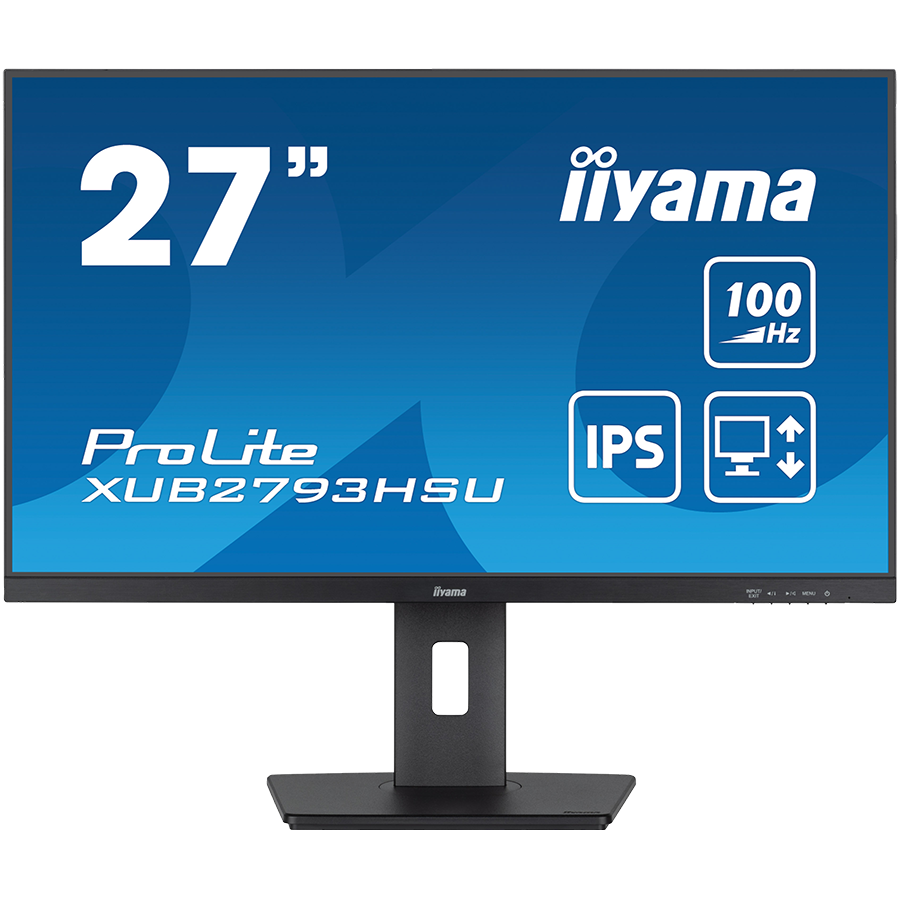 IIYAMA Prolite XUB2793HSU-B7 Business Monitor - 68.6 cm (27''), FULL HD (1920x1080), IPS LED, 100Hz, 300 cd/mÂ˛, matte / black
