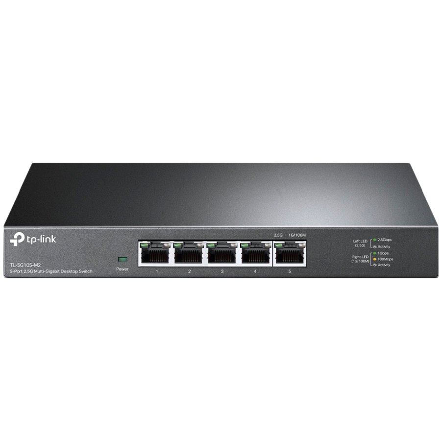 TP-Link 5-Port 2.5G Multi-Gigabit Desktop Switch, 5 × 2.5 G RJ45 Ports, Desktop Steel Case, Silent, Plug and Play, Wall mount.