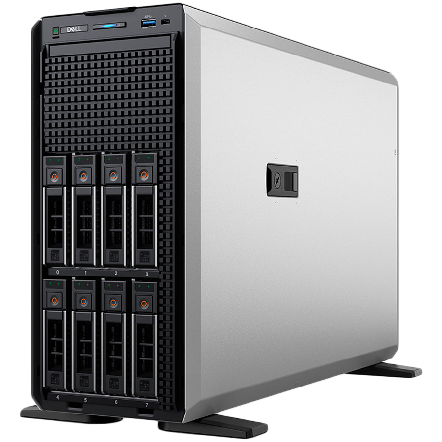 DELL EMC PowerEdge T360, 8x3.5", Intel Xeon 6 Performance 6315P 2.8G,, 4C/4T, 16GB UDIMM 5600MT/S, 480GB SSD SATA RI 6Gbps 512e, PERC H355,iDRAC9 Enterprise, Dual RPS 700W, BCM 5720 1GbE, TPM 2.0 V6, 
