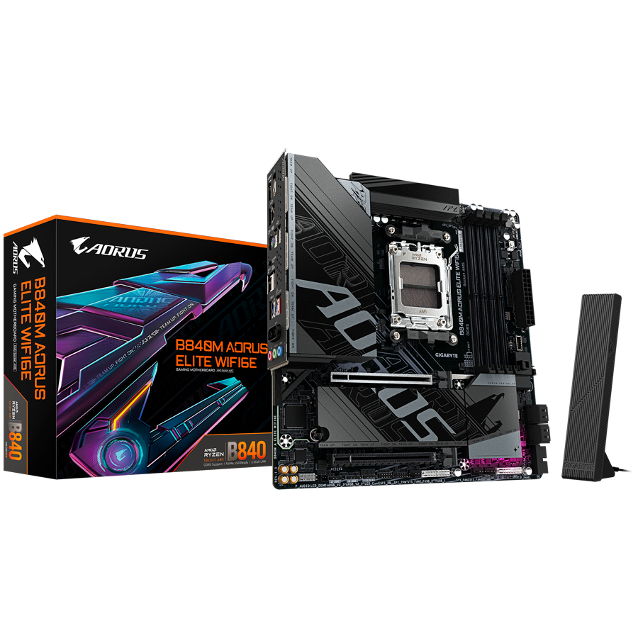 GIGABYTE B840M AORUS ELITE WIFI6E, AM5, 4x DDR5, mATX