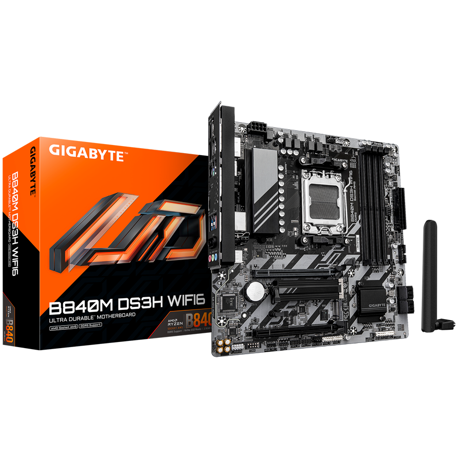 GIGABYTE B840M DS3H WF6, AM5, 4x DDR5, mATX