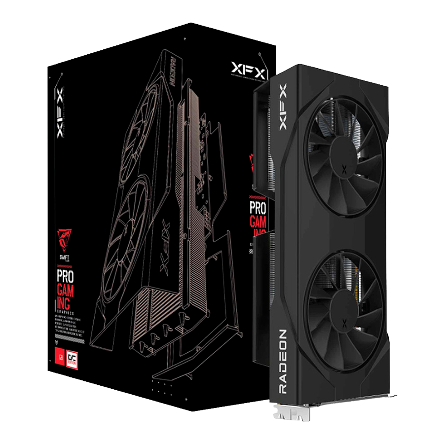 XFX SWIFT AMD Radeon RX 9060 Gaming Edition with 8GB GDDR6 HDMI 2xDP, AMD RDNA 4, black box, SI ONLY
