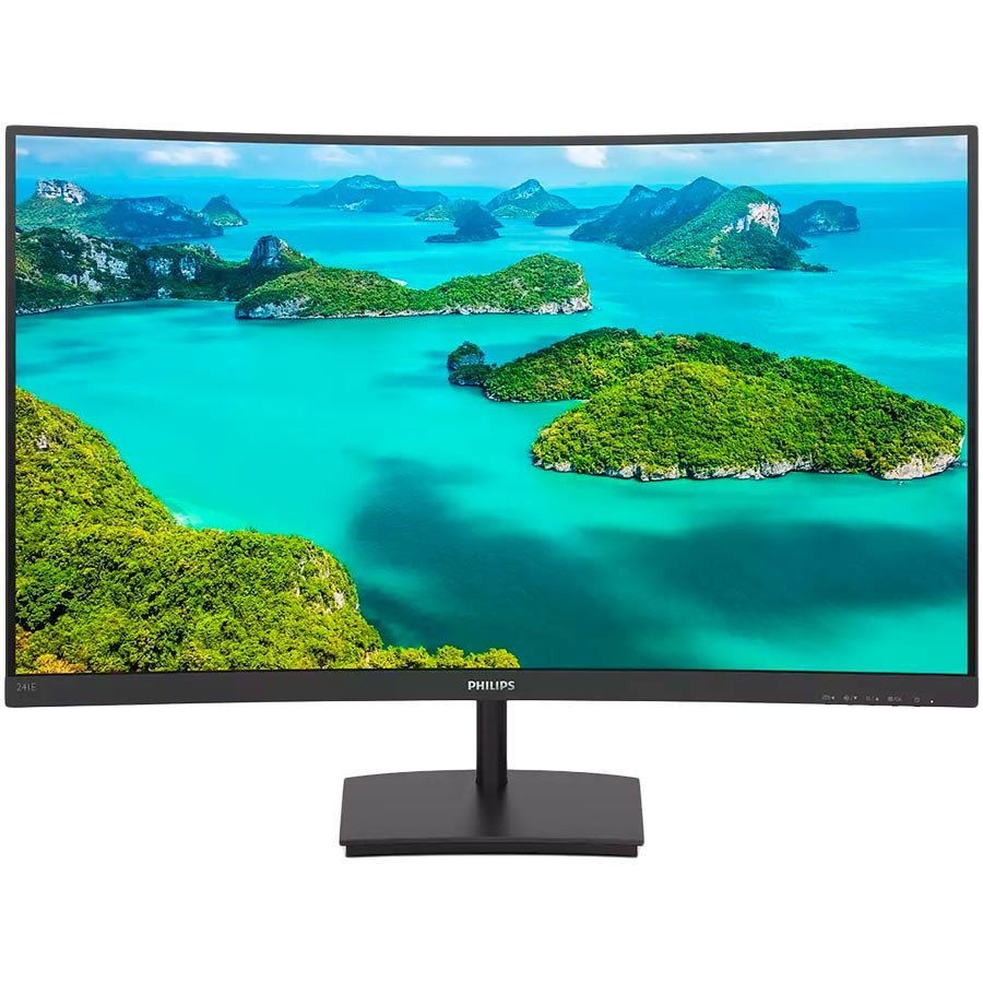 Philips 241E1SC - 24 inch FHD Curved monitor, 75Hz, 4ms, VA, AMD FreeSync, Speakers, SmartImage (1920 x 1080, 250 cd/m2, HDMI/VGA