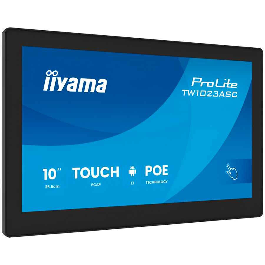 TW1023ASC-B3P 10,1" Panel-PC with Android 13+GMS, SOC uad-core RK3568 4GB, Storage 32GB, PCAP 10-Points Touch, 280x800, IPS panel, Speakers, POE, WIFI, BT5.2, SD Slot, HDMI-out