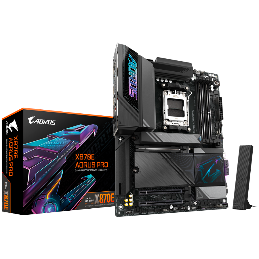 GIGABYTE X870E AORUS PRO, Socket AM5, 4x DDR5, ATX
