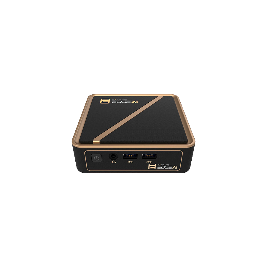 SAPPHIRE EDGE AI 370 BAREBONE WITH WIFI / BT MODULE, VESA MOUNT, POWER ADAPTER AND POWER CORD W/O SSD AND MEMORY