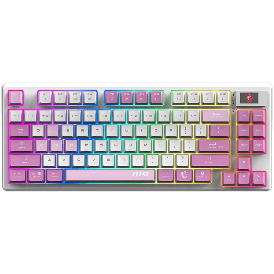 MSI Gaming Keyboard FORGE GK600 TKL WIRELESS VIOLET, Wireless, Mechanical Linear Switch, PBT keycaps, Anti-ghosting