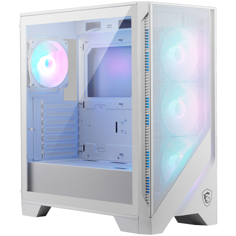 Chassis MSI MAG FORGE 320R AIRFLOW WHITE, ATX, Mid Tower, 4x Pre-installed ARGB Fan, 472.5 x 210 x 498 mm, White
