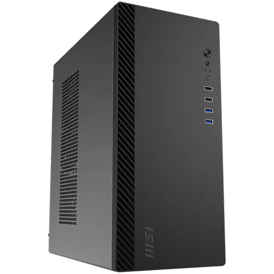 Chassis MSI PRO SHIELD M100P, Mini Tower, mATX, 1x 80 mm Preinstalled Fan, 2x USB 3.0, 2x USB 2.0, Audio Jack, 312 x 166 x 354 mm