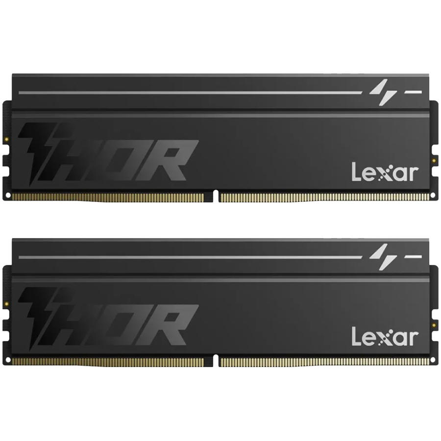 Lexar THOR 2.0 DDR5 6000 CL38 1.3V Memory with heatsink, Dual pack, Black Color