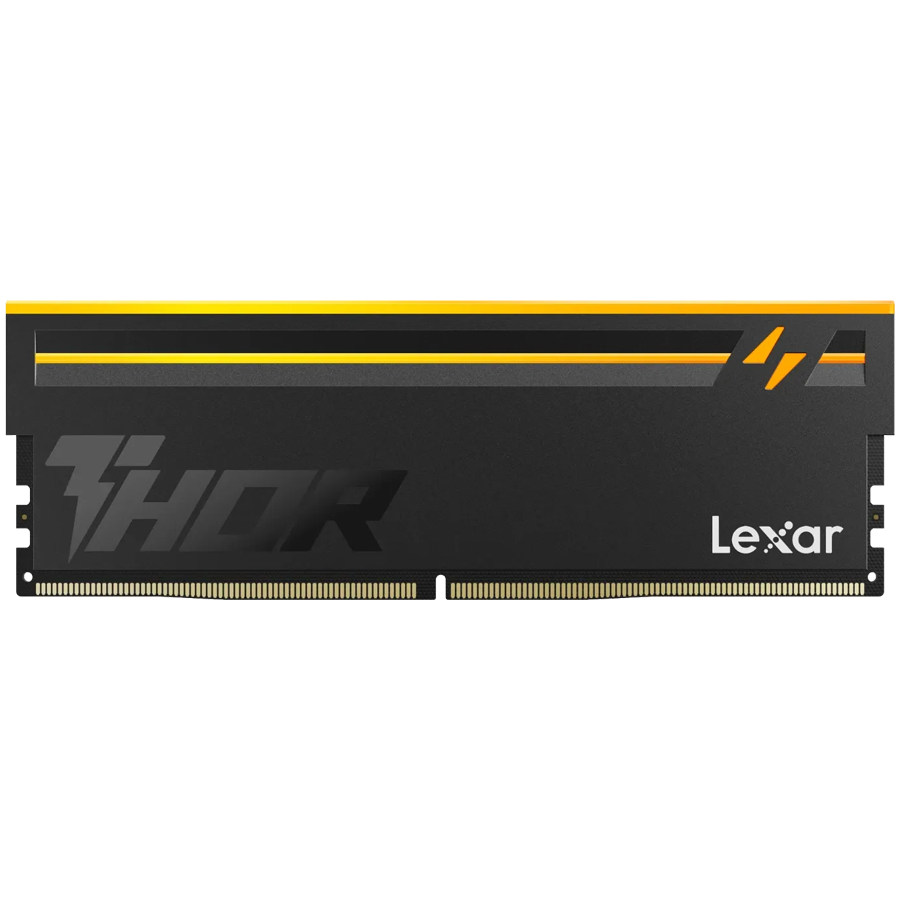 Lexar THOR 2.0 16GB DDR5 6000 CL36 1.3V Memory with heatsink and RGB lighting, Black Color, Single pack